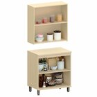 Kit Armário Aéreo E Balcão 2 Portas 80 Cm Aurora Cinza Crista