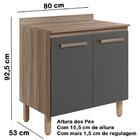 Kit Armario Aereo E Balcao 80cm 16978x16986 Nicioli