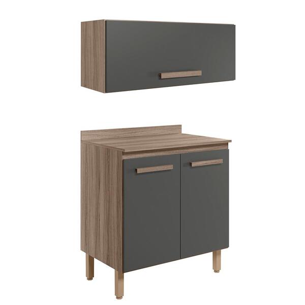 Kit Armario Aereo E Balcao 80cm 16978x16986 Nicioli