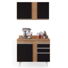 Kit Armário Aéreo E Balcão De Cozinha Lavanderia Aurora Com T