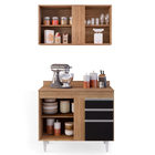 Kit Armário Aéreo E Balcão De Cozinha Lavanderia Aurora Com T