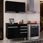 Kit Armário Aéreo E Balcão De Cozinha Lavanderia Aurora Com T