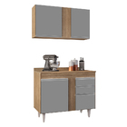 Kit Armário Aéreo E Balcão De Cozinha Lavanderia Aurora Com T