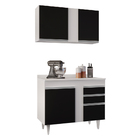 Kit Armário Aéreo E Balcão De Cozinha Lavanderia Aurora Com T