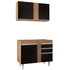 Kit Armário Aéreo E Balcão De Cozinha Lavanderia Aurora Sem T