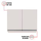 Kit Armário Aéreo E Balcão De Cozinha Lavanderia Com Tampo 02