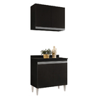 Kit Armário Aéreo E Balcão De Cozinha Lavanderia Com Tampo 02