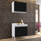 Kit Armário Aéreo E Balcão De Cozinha Lavanderia Com Tampo 02