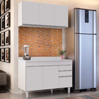 Kit Armário Aéreo E Balcão De Cozinha Lavanderia Dora Com Tam