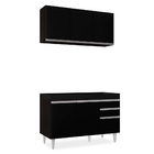 Kit Armário Aéreo E Balcão De Cozinha Lavanderia Dora Sem Tam