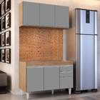 Kit Armário Aéreo E Balcão De Cozinha Lavanderia Dora Sem Tam