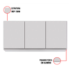 Kit Armário Aéreo E Balcão De Cozinha Lavanderia Lucy Com Tam