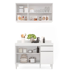 Kit Armário Aéreo E Balcão De Cozinha Lavanderia Lucy Com Tam