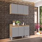 Kit Armário Aéreo E Balcão De Cozinha Lavanderia Lucy Com Tam