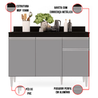 Kit Armário Aéreo E Balcão De Cozinha Lavanderia Lucy Com Tam