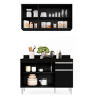 Kit Armário Aéreo E Balcão De Cozinha Lavanderia Lucy Com Tam