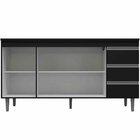 Kit Armário Aéreo E Balcão De Pia Sem Tampo 160 Cm Adriana Pr