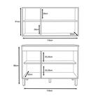 Kit Armário Aéreo E Balcão Karen 119 Cm Nature/preto Fosco -