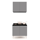 Kit Armário Aéreo E Balcão Para Cooktop De Cozinha 02 Portas