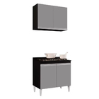 Kit Armário Aéreo E Balcão Para Cooktop De Cozinha 02 Portas