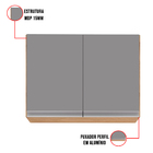 Kit Armário Aéreo E Balcão Para Cooktop De Cozinha 02 Portas