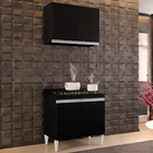 Kit Armário Aéreo E Balcão Para Cooktop De Cozinha 02 Portas