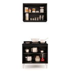 Kit Armário Aéreo E Balcão Para Cooktop De Cozinha 02 Portas