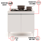 Kit Armário Aéreo E Balcão Para Cooktop De Cozinha 02 Portas