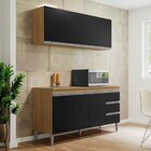 Kit Armário Aéreo E Balcão Para Pia Sem Tampo 150 Cm Adriana