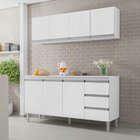 Kit Armário Aéreo E Balcão Para Pia Sem Tampo 150 Cm Adriana