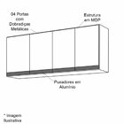 Kit Armário Aéreo E Balcão Para Pia Sem Tampo 150 Cm Adriana