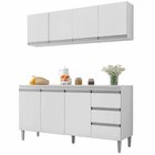 Kit Armário Aéreo E Balcão Para Pia Sem Tampo 150 Cm Adriana