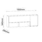 Kit Armário Aéreo Maya E Balcão Ayla 150cm S/ Tampo Branco -