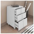 Kit Armário Alto E Baixo Gaveteiro Cubic Branco Caemmun