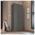 Kit Armário Alto E Baixo Gaveteiro Cubic Cinza Caemmun