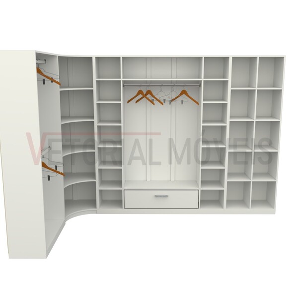 Kit Armário Closet Modulado M10 (colmeia Loja Expositor Sapateira