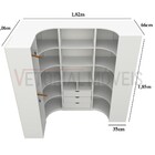 Kit Armário Closet Modulado M13 (colmeia  Loja  Expositor  Sa