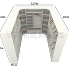 Kit Armário Closet Modulado M25 (colmeia  Roupas  Expositor)