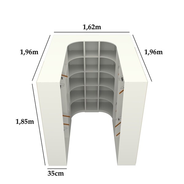 Kit Armário Closet Modulado M28 (colmeia Loja  Expositor)