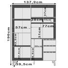 Kit Armario Cozinha 6 Portas 138cm Plla