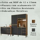 Kit Armario Cozinha 6 Portas E Balcao 119cm Plla