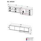 Kit Armário Cozinha Aéreo 105cm E Aéreo 120cm Com Portas De V
