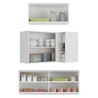 Kit Armário Cozinha Aéreo Canto 90cm Com Aéreo 70cm E Aéreo 1