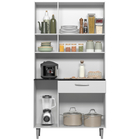 Kit Armário Cozinha Carol 6 Portas Branco Poliman