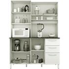 Kit Armario Cozinha Diamante 04 Portas 1420mm Malbec/camurça