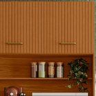 Kit Armário Cozinha New Izis 4 Portas Freijó Ripado Off White