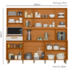 Kit Armário Cozinha Pilar 11 Portas Freijó Off White Rip Fris