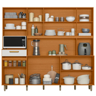 Kit Armário Cozinha Pilar 11 Portas Freijó Off White Rip Fris