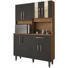 Kit Armario Cozinha Supreme 1214mm 8 Portas Freijo/grafite Vi