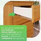 Kit Armário De Cozinha 4 Portas 2 Gavetas Luan Cinamomo/branc